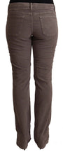 Brown Cotton Low Waist Iconic Patches Leg Denim Jeans Jeckerson