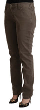 Brown Cotton Low Waist Skinny Casual Jeans CYCLE