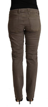 Brown Cotton Low Waist Skinny Casual Jeans CYCLE