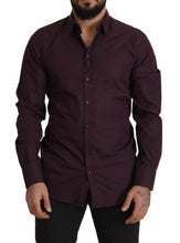 Purple Cotton GOLD Slim Fit Dress Shirt Dolce & Gabbana