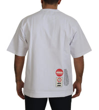 White Amor Heart Cotton Crewneck T-shirt Dolce & Gabbana