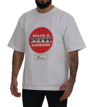 White Amor Heart Cotton Crewneck T-shirt Dolce & Gabbana