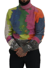 Multicolor Turtleneck Pullover Mohair Sweater Dolce & Gabbana