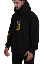 Black Cotton Hooded DG Shield Pullover Sweater Dolce & Gabbana