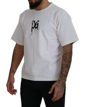 White Logo Print Cotton Crewneck T-shirt Dolce & Gabbana