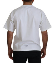 White Logo Print Cotton Crewneck T-shirt Dolce & Gabbana