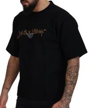 Black Logo Cotton Crewneck T-shirt Dolce & Gabbana