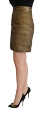 Black Gold A-line Above Knee Casual Skirt Boutique Moschino