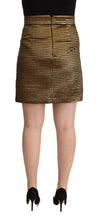 Black Gold A-line Above Knee Casual Skirt Boutique Moschino
