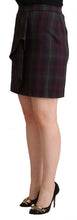 Multicolor Checkered Ruffle High Waist Mini Skirt BENCIVENGA