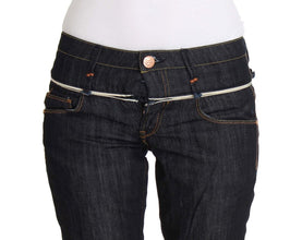 Blue Denim Cotton Bottoms Straight Fit Jeans Acht