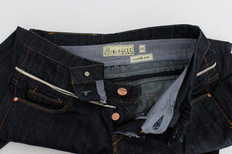 Blue Denim Cotton Bottoms Straight Fit Jeans Acht