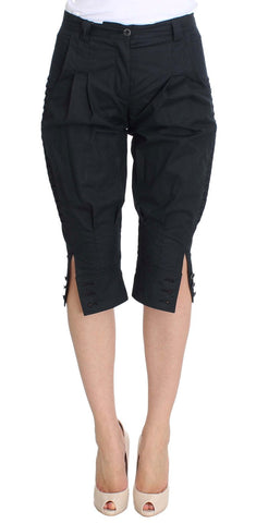 Blue Cotton 3/4 Length Pants Ermanno Scervino