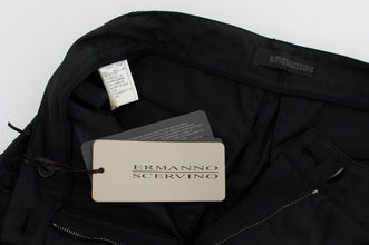 Blue Cotton 3/4 Length Pants Ermanno Scervino