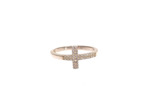 Silver CZ Cross 925 Ring Nialaya