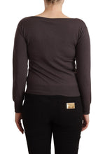 Brown Wool Sequined Long Sleeves Pullover Sweater John Galliano