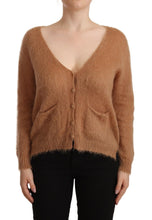 Brown Cardigan V-Neck Long Sleeve Sweater PINK MEMORIES