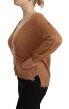Brown Cardigan V-Neck Long Sleeve Sweater PINK MEMORIES