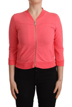 Pink 3/4 Sleeve Zip Embellished Sweater Blumarine