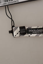 White Black Polka Dot 100% Silk Neck Papillon Bow Tie Dolce & Gabbana