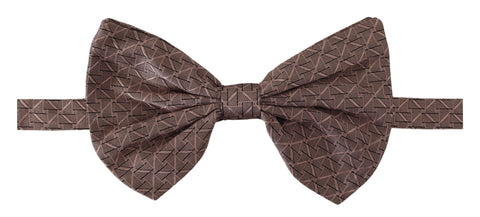 Gray Fantasy Print Adjustable Neck Papillon Bow Tie Dolce & Gabbana