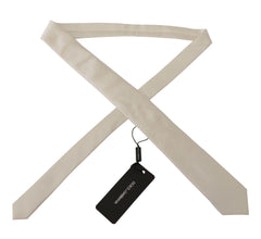Off-White 100% Silk Slim Adjustable  Accessory Necktie Dolce & Gabbana