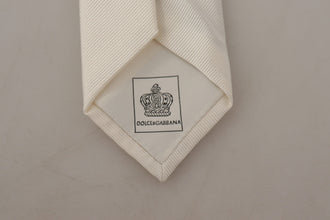 Off-White 100% Silk Slim Adjustable  Accessory Necktie Dolce & Gabbana