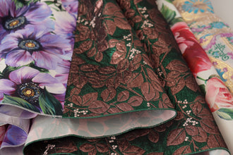 Dress Midi Patchwork Floral Jaquard Silk Dolce & Gabbana
