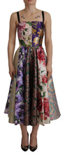 Dress Midi Patchwork Floral Jaquard Silk Dolce & Gabbana