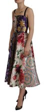 Dress Midi Patchwork Floral Jaquard Silk Dolce & Gabbana