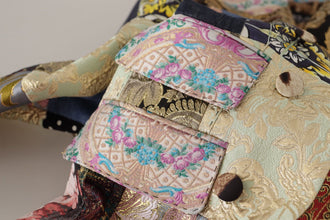 Multicolor Double-Breasted Patchwork Jacquard Blazer Jacket Dolce & Gabbana