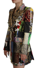 Multicolor Double-Breasted Patchwork Jacquard Blazer Jacket Dolce & Gabbana
