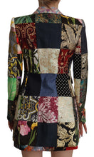 Multicolor Double-Breasted Patchwork Jacquard Blazer Jacket Dolce & Gabbana