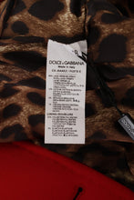 Red Leopard Wool Trenchcoat Jacket Dolce & Gabbana