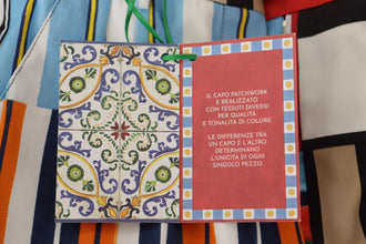 Multicolor Striped High Waist Cotton Pants Dolce & Gabbana