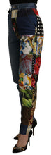 Blue Jeans Jacquard Majolica High Waist Pants Dolce & Gabbana