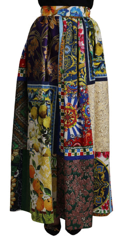 Multicolor Patchwork Sicily Long Maxi Skirt Dolce & Gabbana