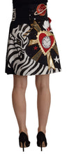 Black Love Clock Sequined Piano Skirt Dolce & Gabbana