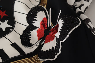 Black Love Clock Sequined Piano Skirt Dolce & Gabbana