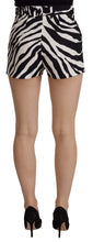 Black White Cotton Stretch Hot Pants Shorts Dolce & Gabbana