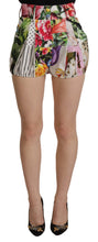 Multicolor High Waist Hot Pants Shorts Dolce & Gabbana