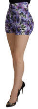 Purple Anemone High Waist Hot Pants Shorts Dolce & Gabbana