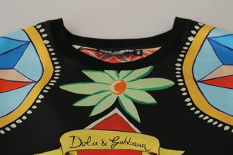 Multicolor Soldier Carretto Silk Top  T-shirt Dolce & Gabbana