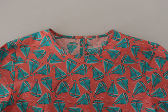 Pink Sail Boat Print Cotton T-shirt Dolce & Gabbana