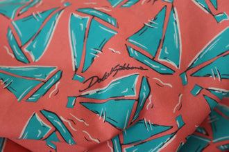Pink Sail Boat Print Cotton T-shirt Dolce & Gabbana