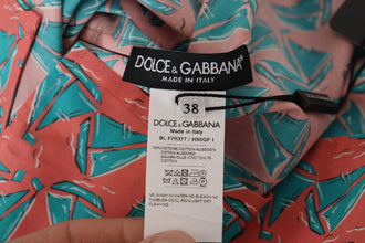 Pink Sail Boat Print Cotton T-shirt Dolce & Gabbana