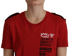 Red Amor Vincit Omnia Crewneck T-shirt Dolce & Gabbana