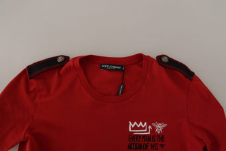 Red Amor Vincit Omnia Crewneck T-shirt Dolce & Gabbana