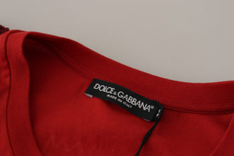 Red Amor Vincit Omnia Crewneck T-shirt Dolce & Gabbana