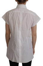 White Sleeveless Tuxedo Formal Blouse Top Dolce & Gabbana